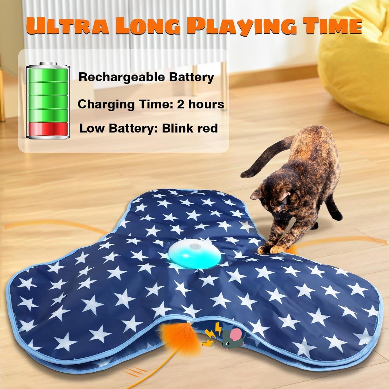 Juguete Interactivo para Gatos Oxawo P43 con Plumas y Sonido