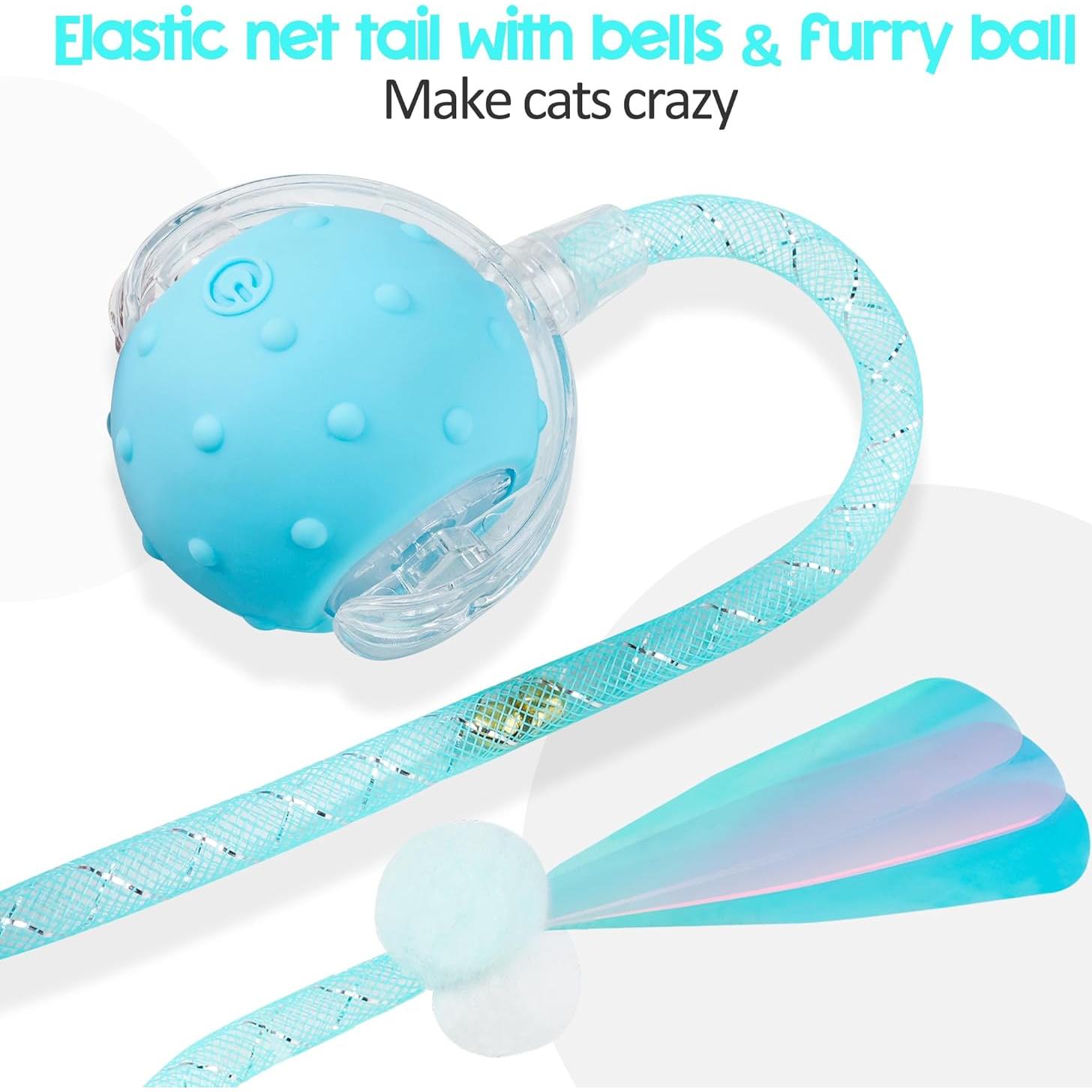 Juguete Interactivo para Gatos PLITTPETTS Bola Azul 5.1cm