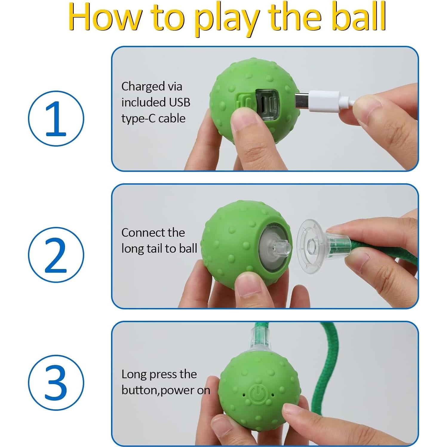 Juguete Interactivo para Gatos umosis con Bola Automática y Sonido