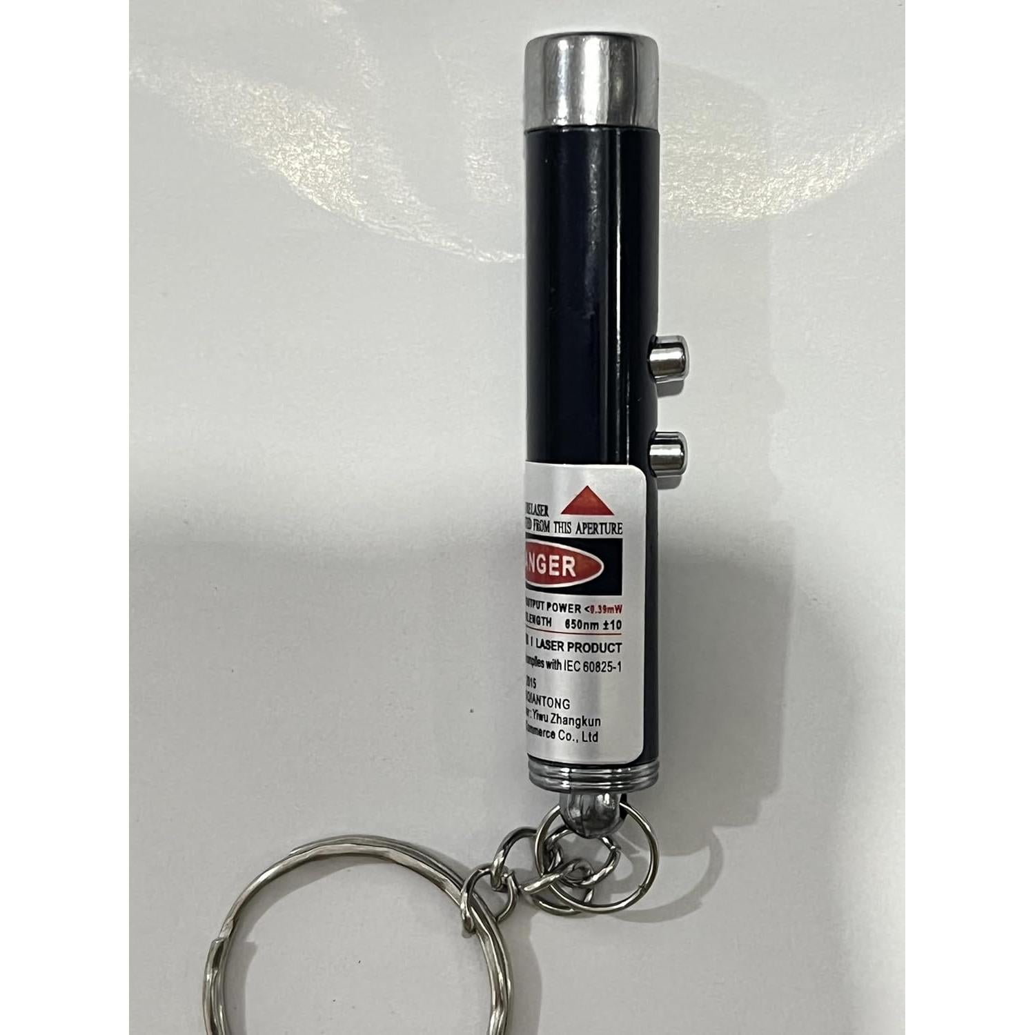 Juguete interactivo para mascotas 2-en-1 LED rojo y linterna