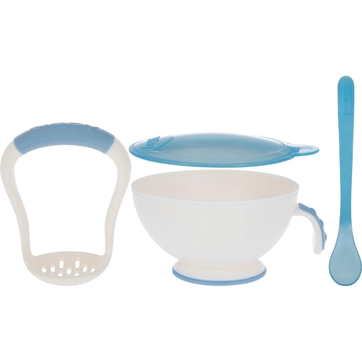 Tazón Nuby Garden Fresh Mash N' Feed con triturador y cuchara