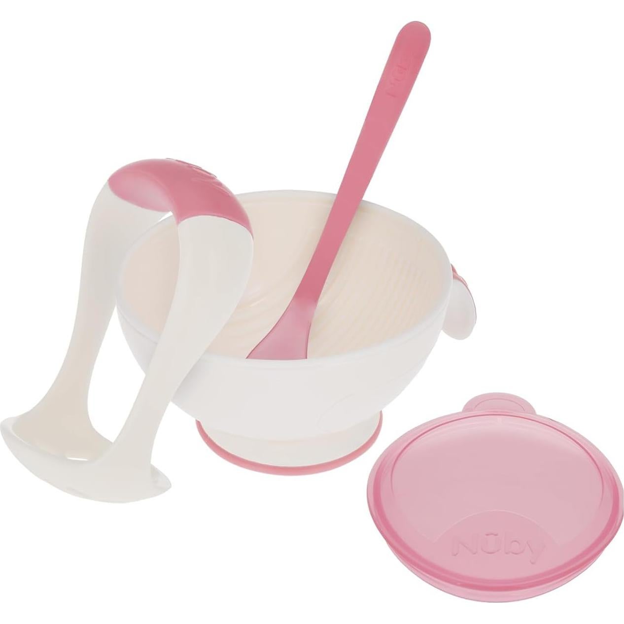 Tazón Nuby Garden Fresh Mash N' Feed con triturador y cuchara