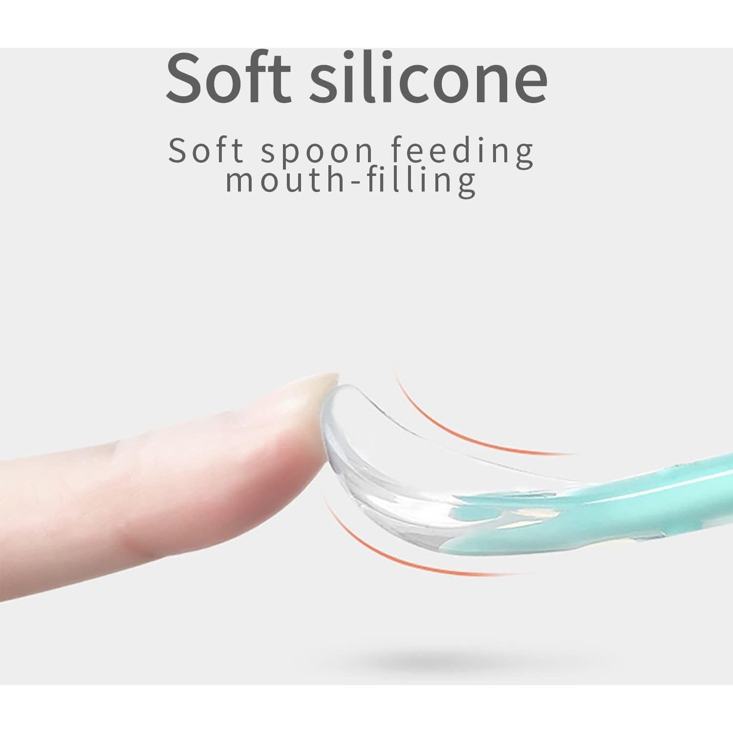 Cuchara de Silicona para Bebé OUROBOT Doble Cabeza Rosa