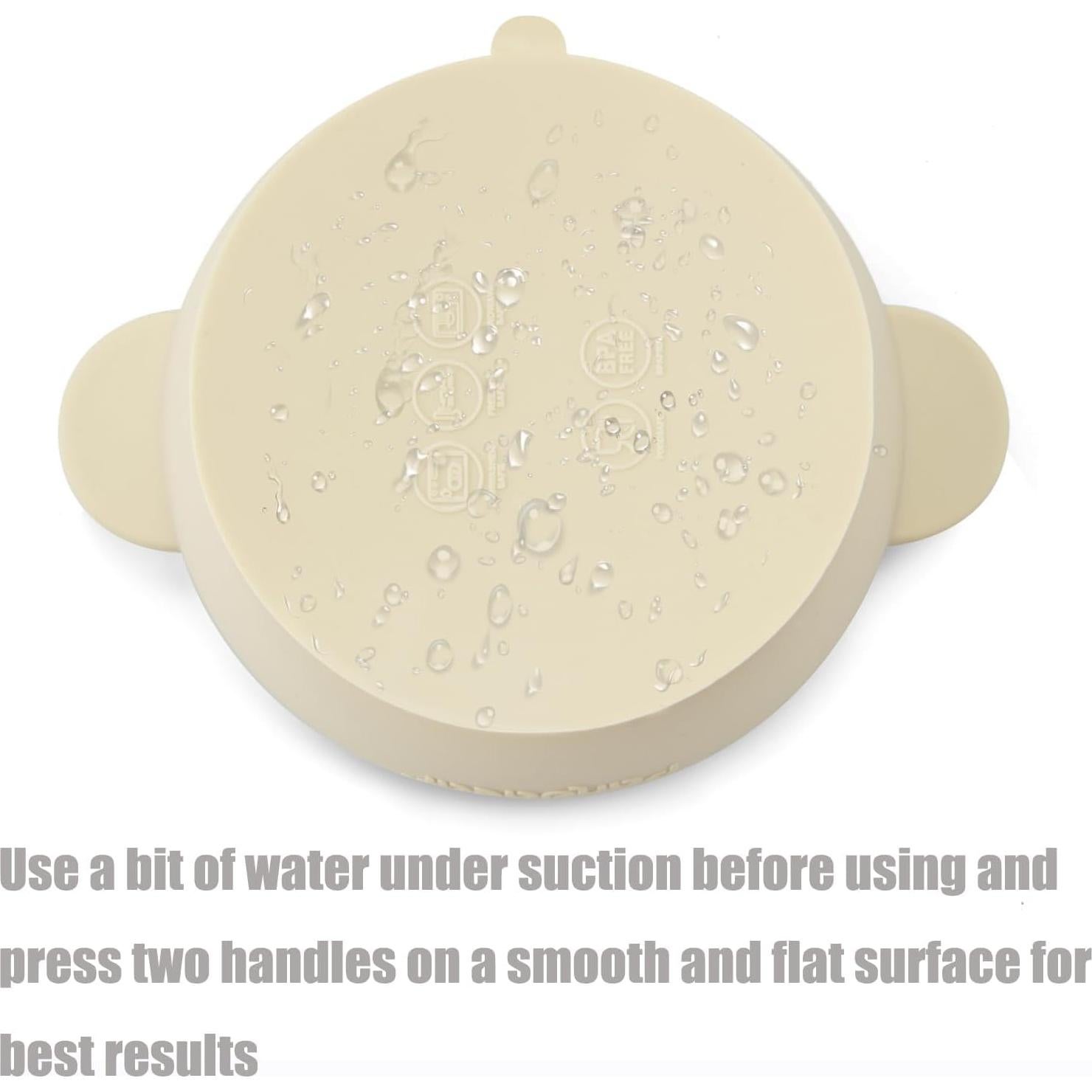 Tazones de Silicona con Succión PandaEar - 3 Piezas Rosa