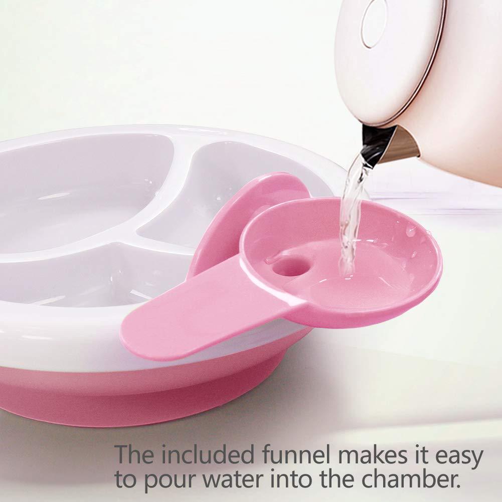 Plato Térmico para Bebés Matyz Rosa con 2 Cucharas y Drenaje