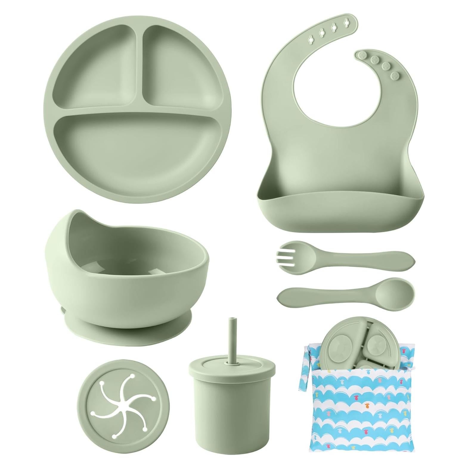 Juego de Alimentación de Silicona ECLIP 10 Piezas Bebés