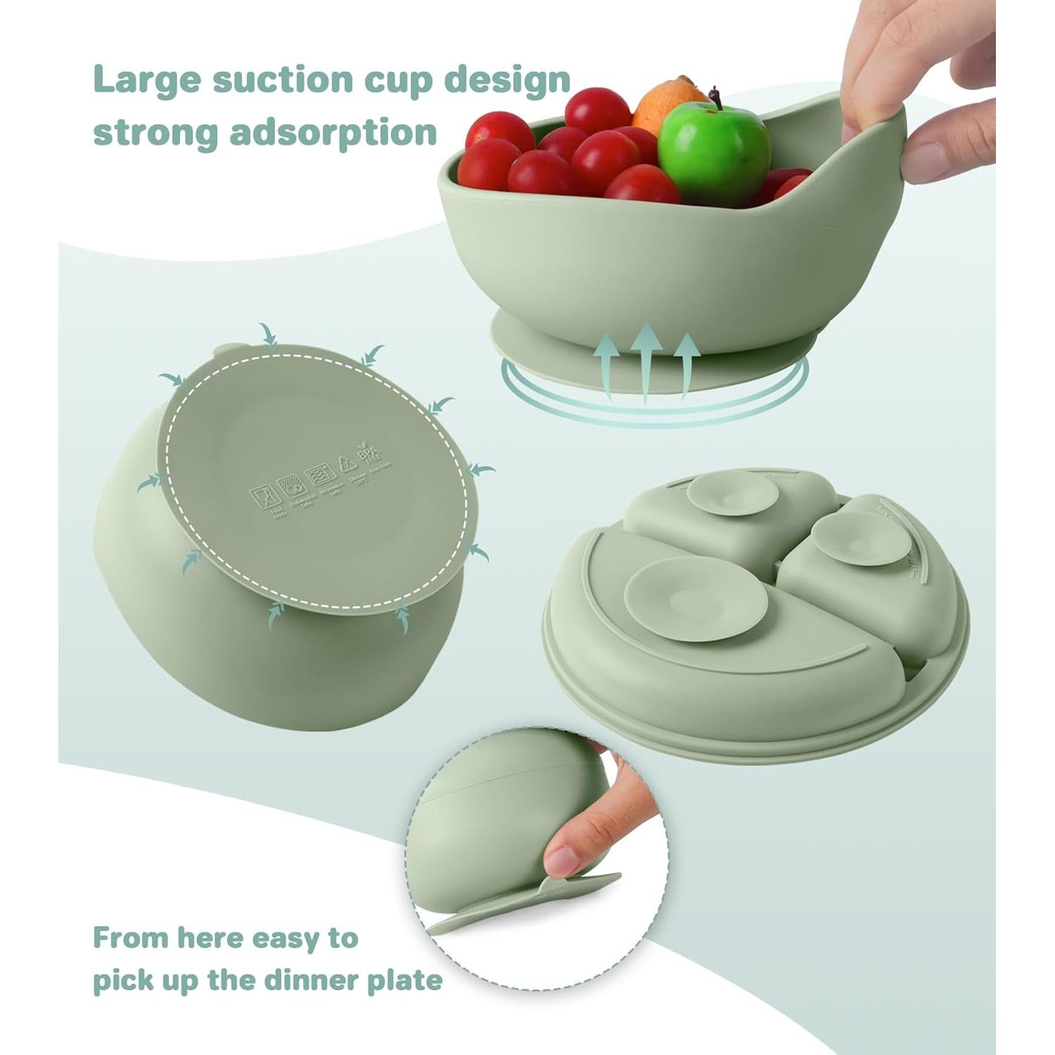 Juego de Alimentación de Silicona ECLIP 10 Piezas Bebés