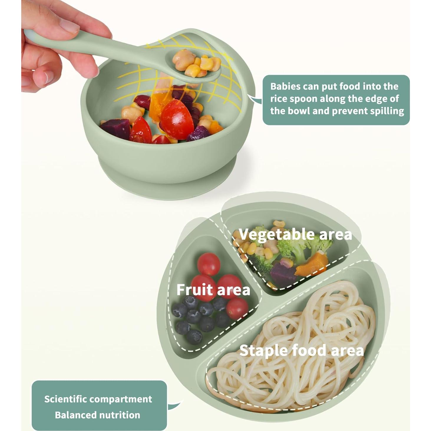 Juego de Alimentación de Silicona ECLIP 10 Piezas Bebés