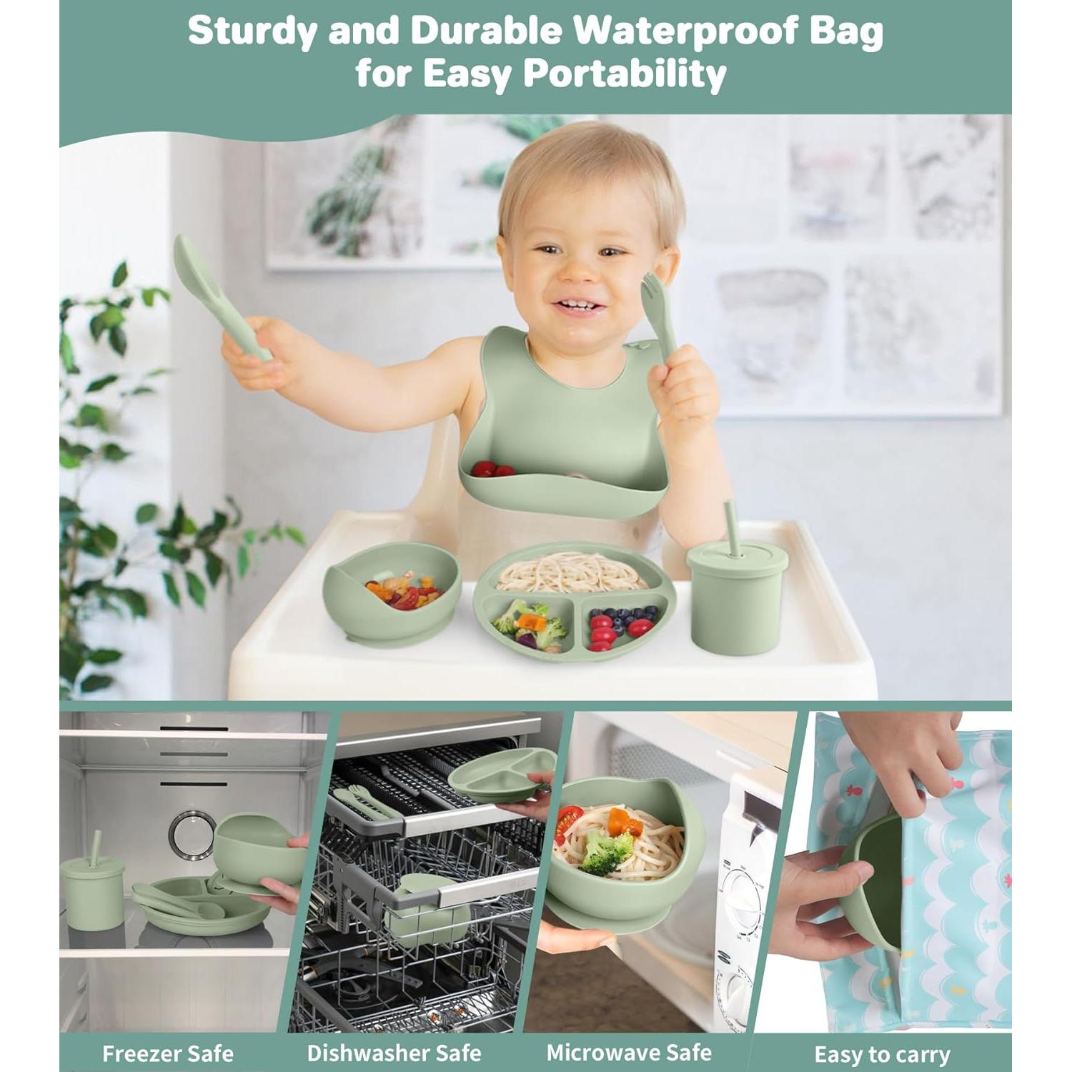 Juego de Alimentación de Silicona ECLIP 10 Piezas Bebés