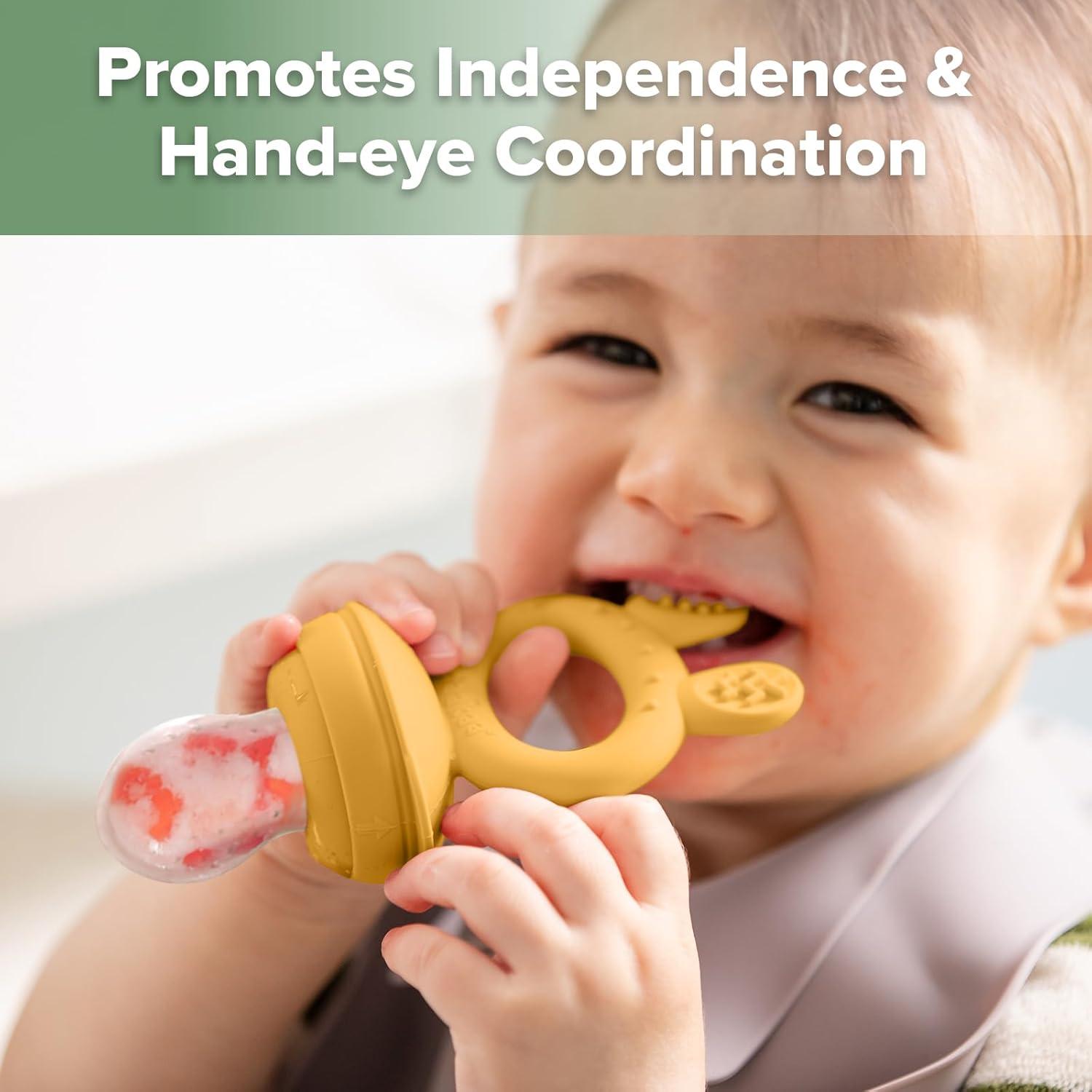 Alimentador de Frutas y Bandeja de Silicona Haakaa - Libre de BPA