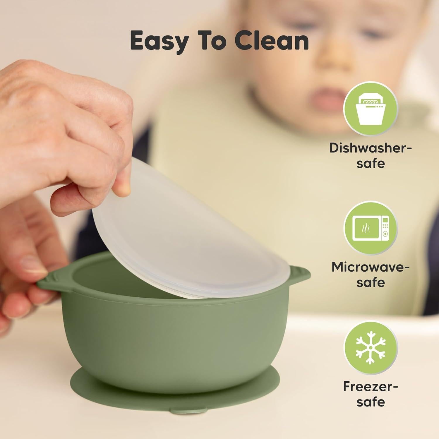 Cuencos de Silicona para Bebés KeaBabies con Succión - 2 Piezas