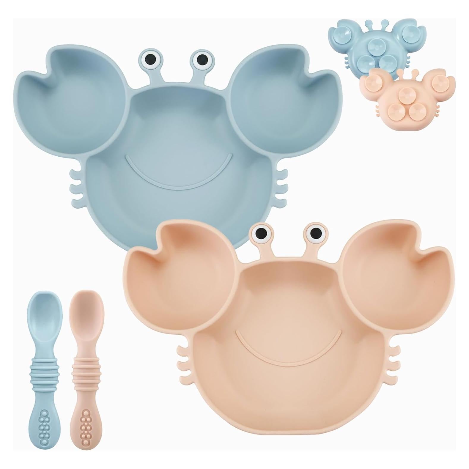 Plato de Succión de Silicona PandaEar 2 Piezas Cangrejo