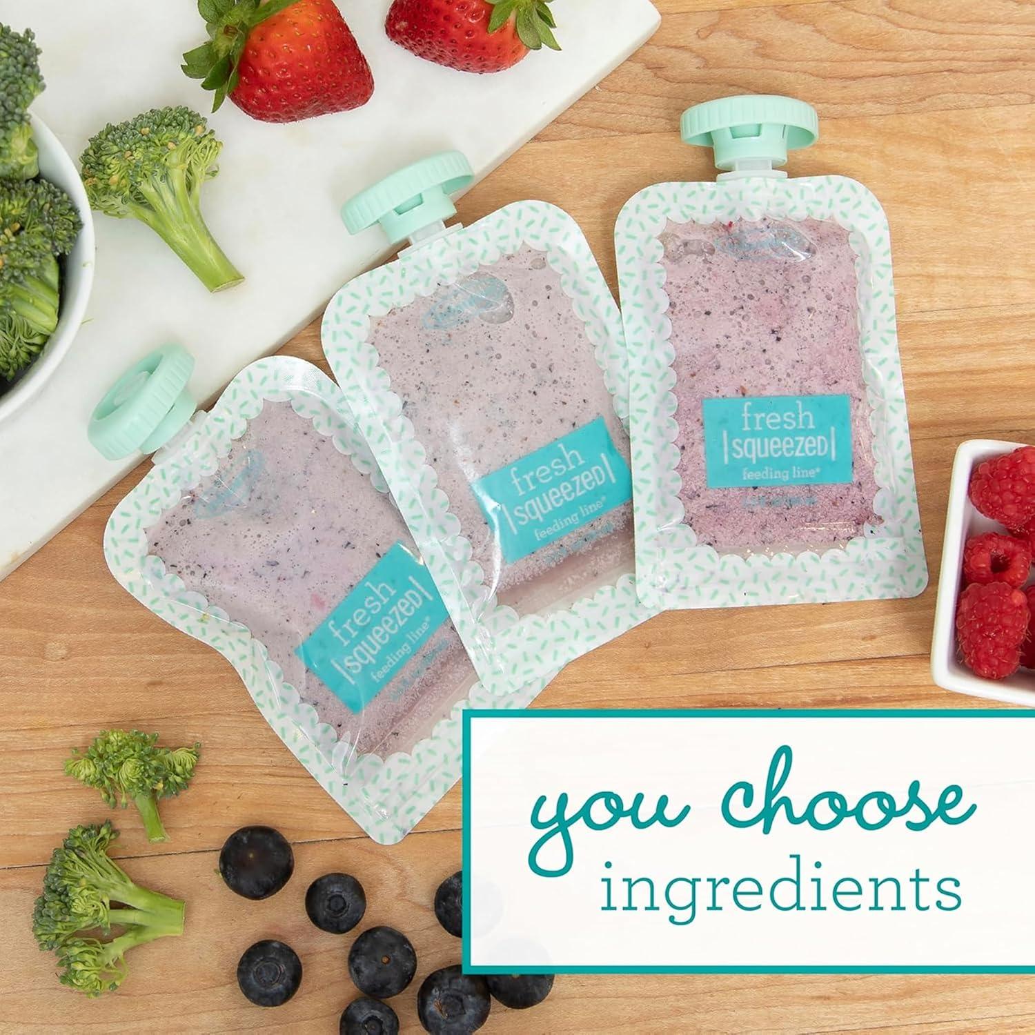 Estación de Compresión Infantino para Bebés Verde Azulado - Rellena 3 Bolsas