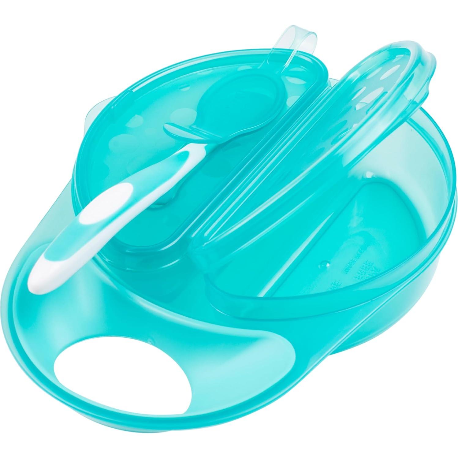 Tazón de Viaje Dr. Brown's con Cuchara, Dividido, 4m+, BPA Free