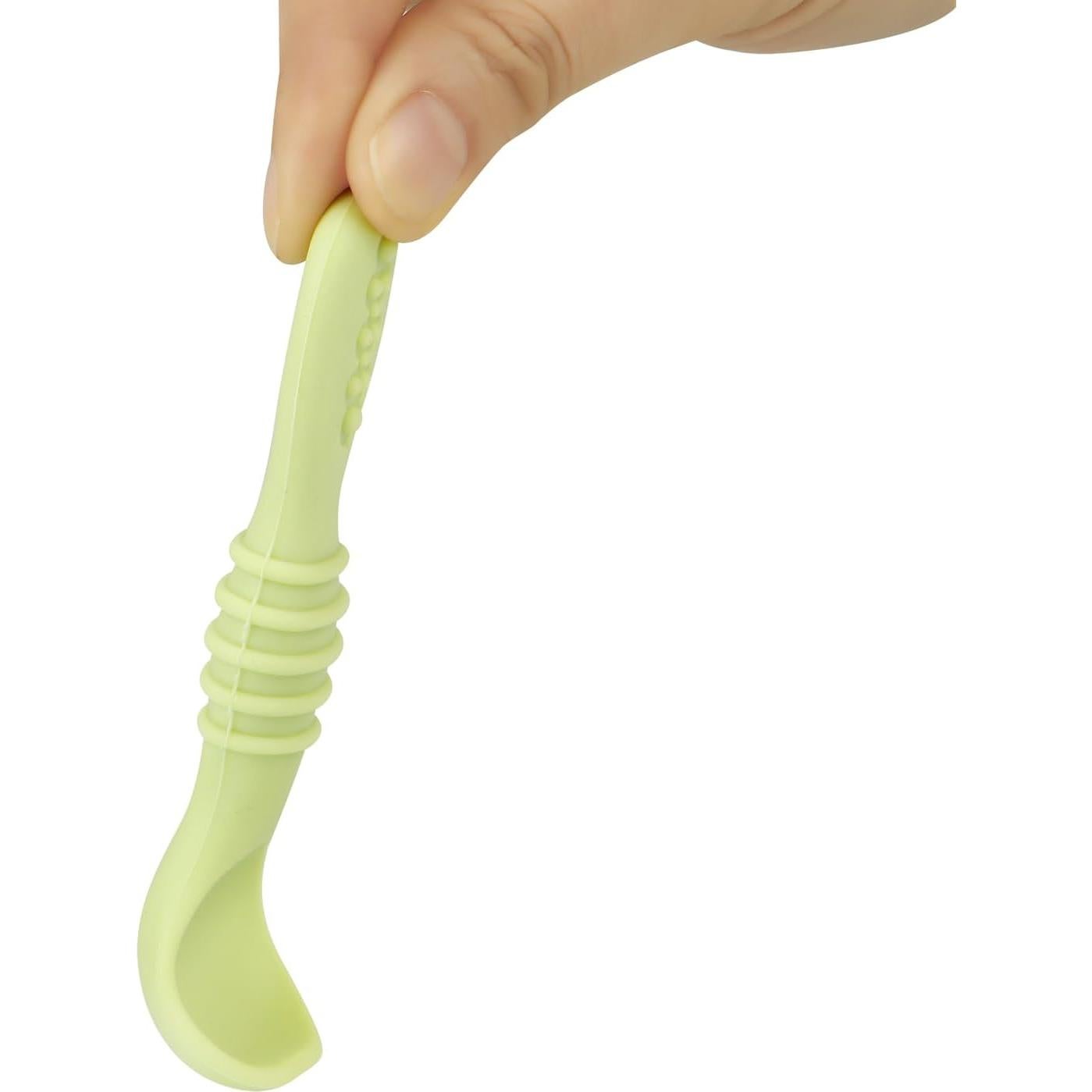 Cucharas de Silicona PandaEar 6 Piezas para Bebés 6-12 Meses