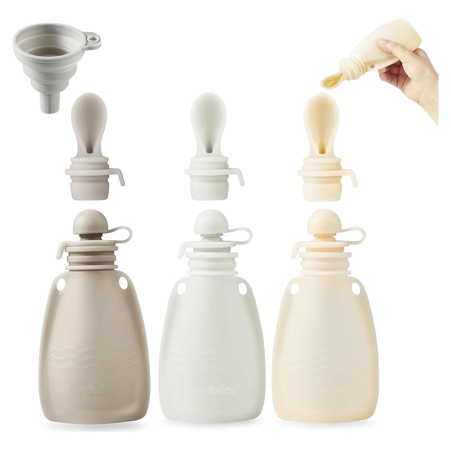 Bolsas de Silicona Reutilizables PandaEar para Bebés 3 Pzas