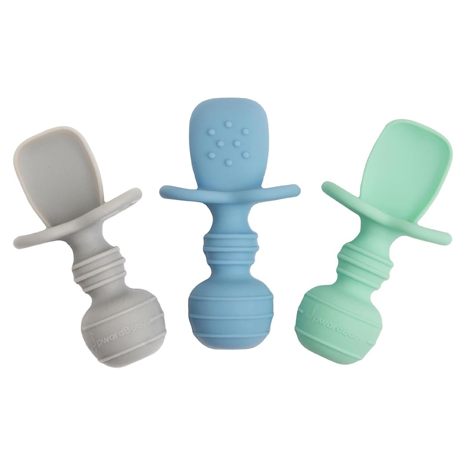 Cucharas de Silicona para Bebés UpwardBaby 3 Piezas Antiasfixia