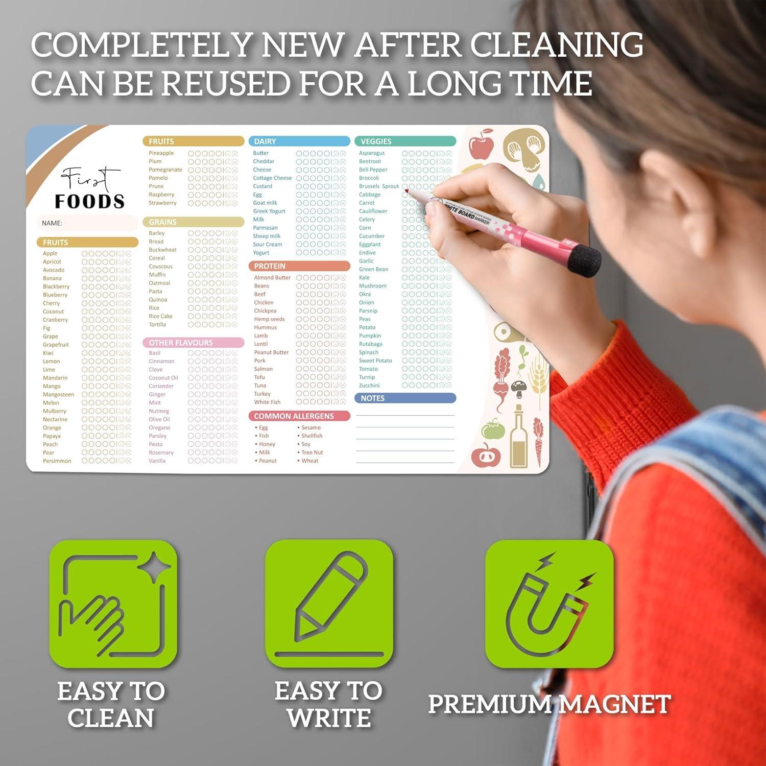 Rastreador de Primeros Alimentos para Bebés BIROYAL 30.48x20.32cm