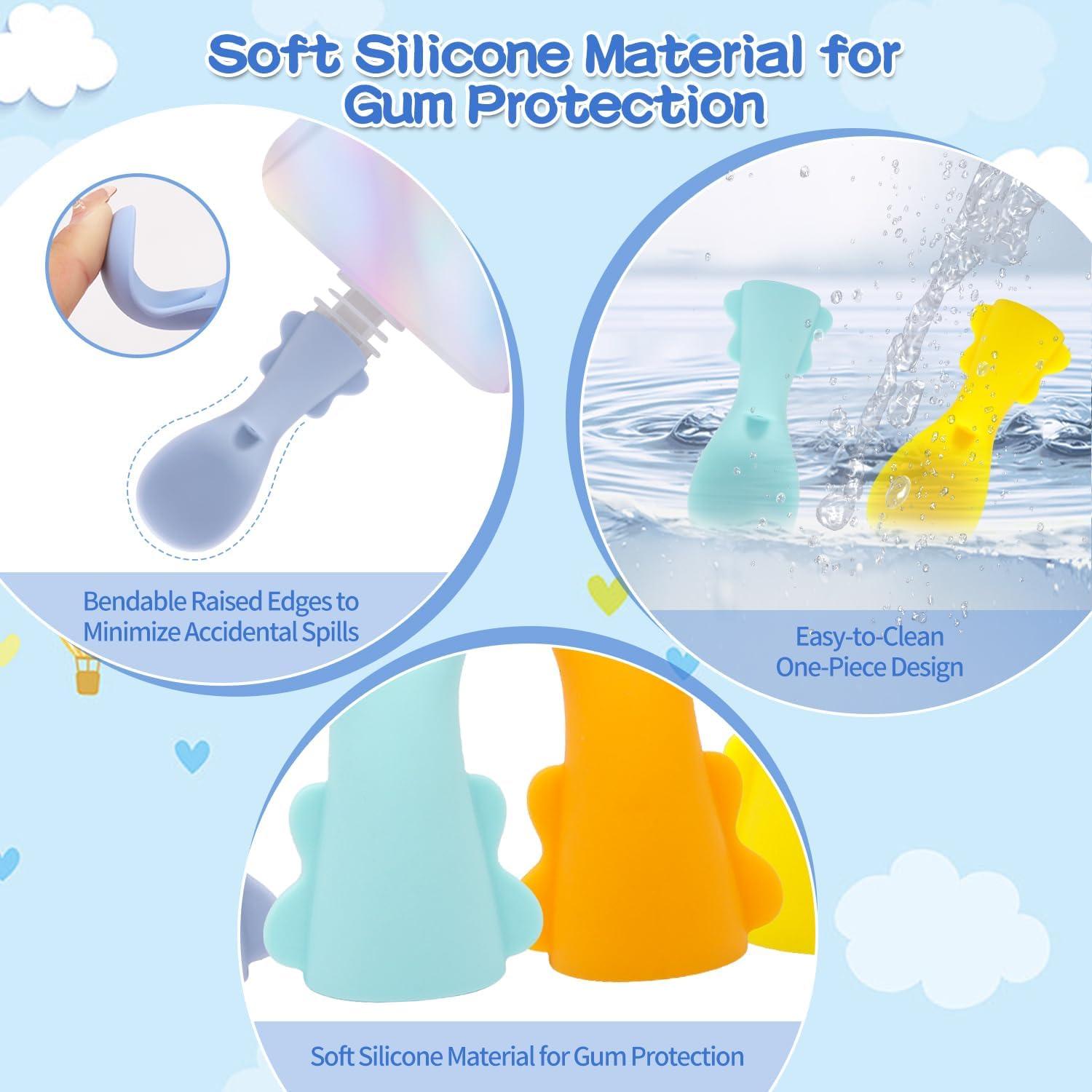 Set de Cucharas de Silicona para Bebés Miniguysa - 5 Piezas