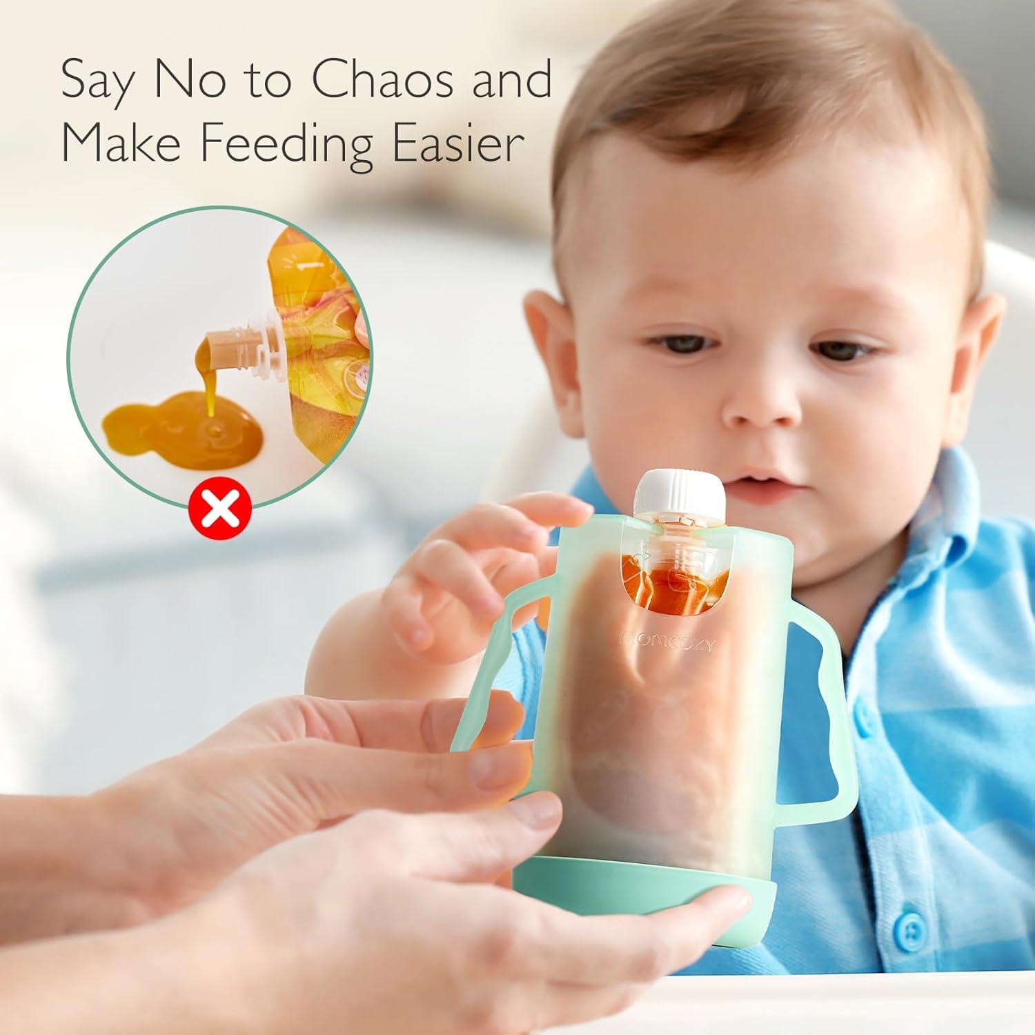 Soporte de Bolsa Exprimible Momcozy Verde 148 ml para Bebés