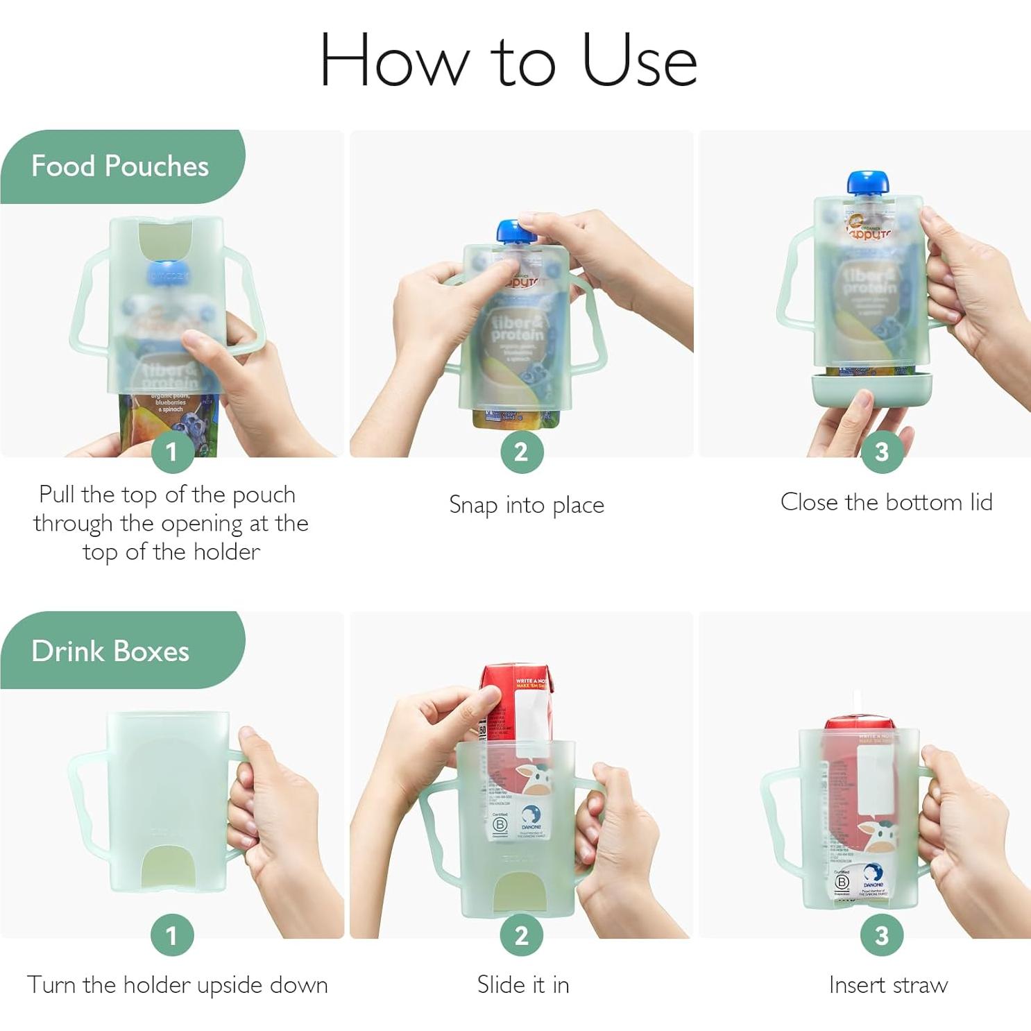 Soporte de Bolsa Exprimible Momcozy Verde 148 ml para Bebés