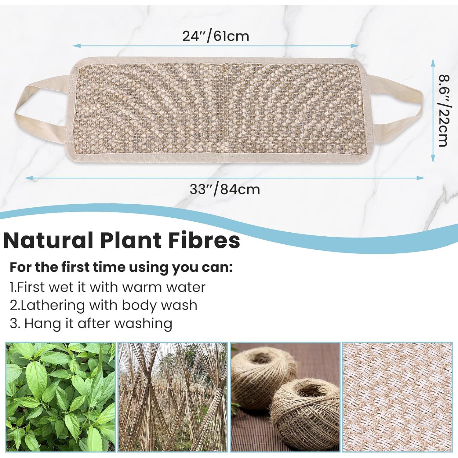 Esfregador de Espalda SAMIYUE de Jute Natural 83.8 cm