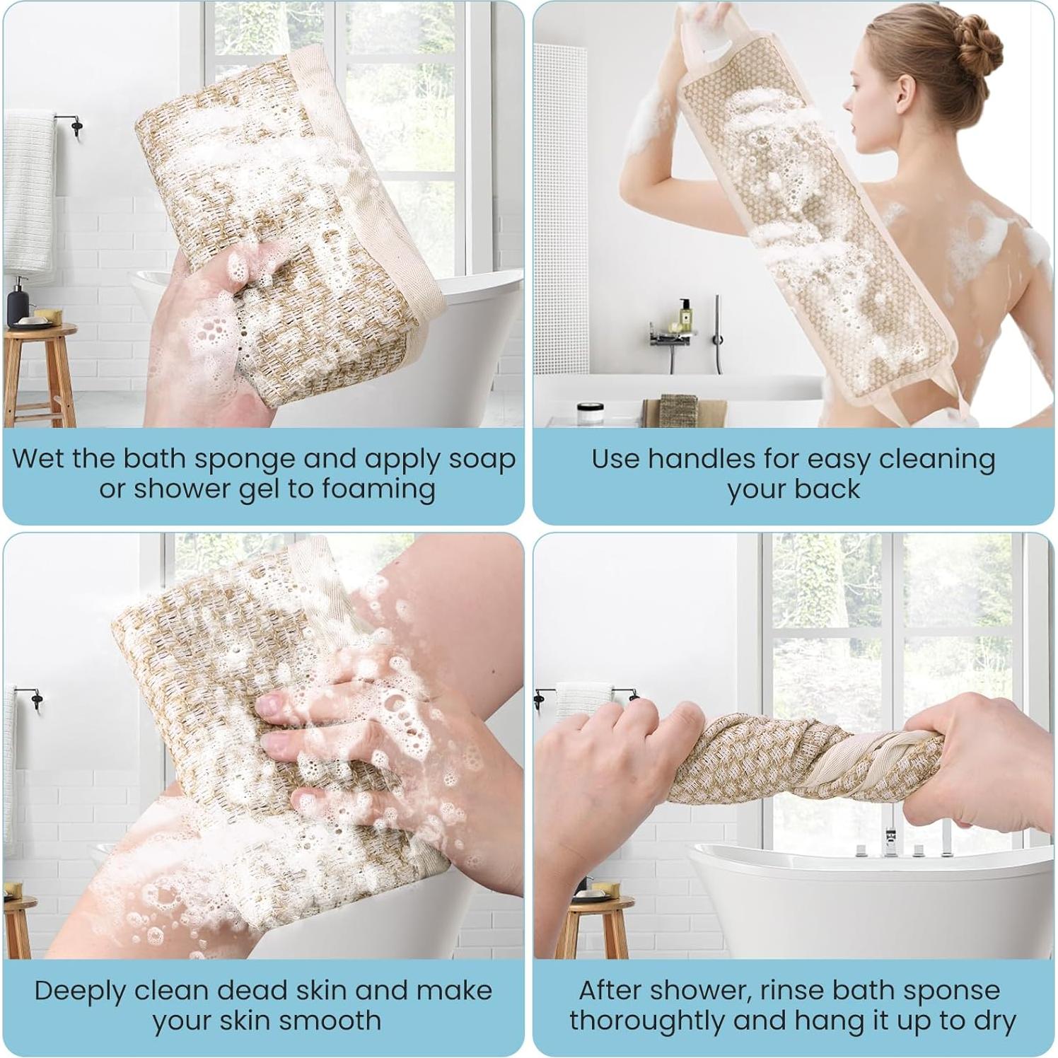 Esfregador de Espalda SAMIYUE de Jute Natural 83.8 cm