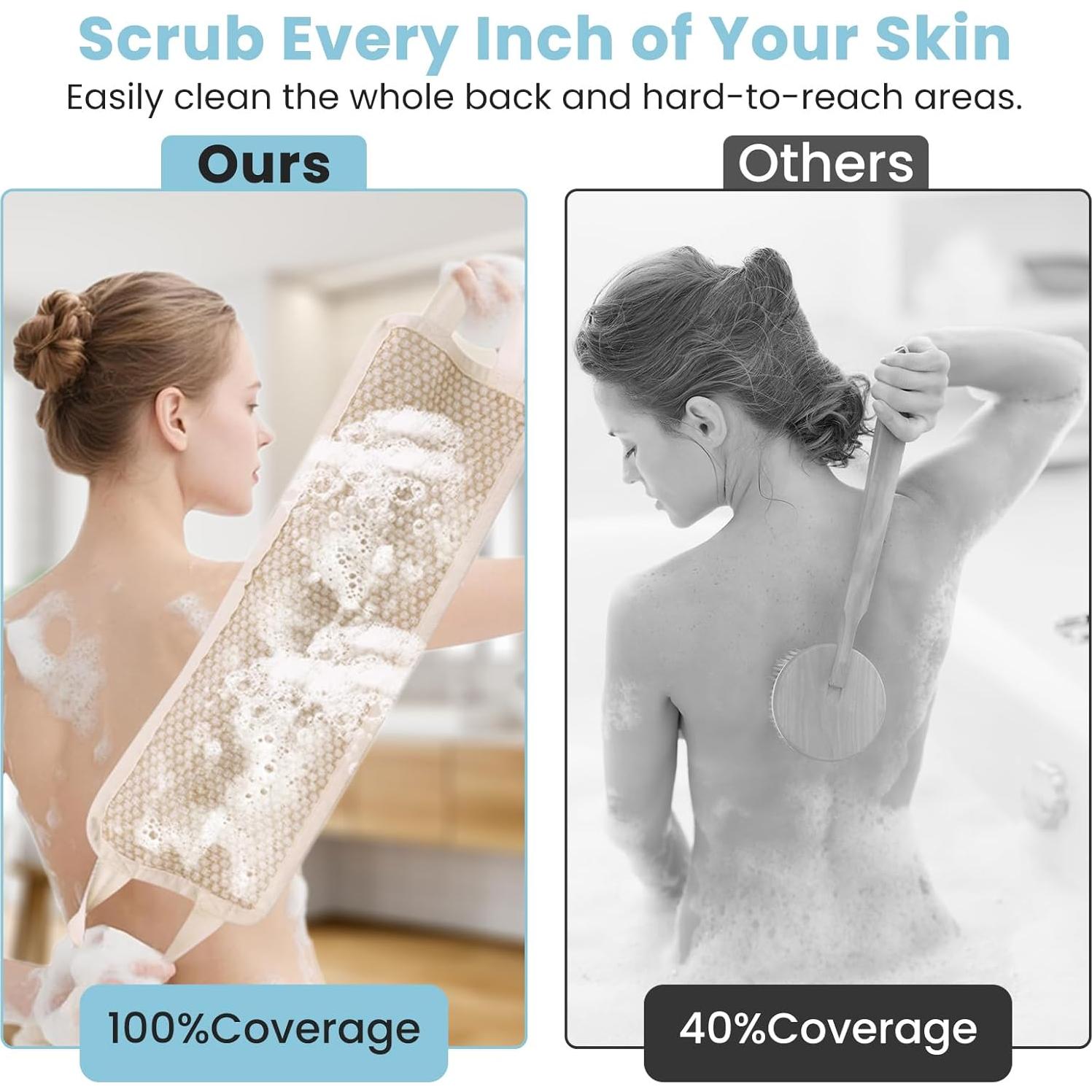 Esfregador de Espalda SAMIYUE de Jute Natural 83.8 cm