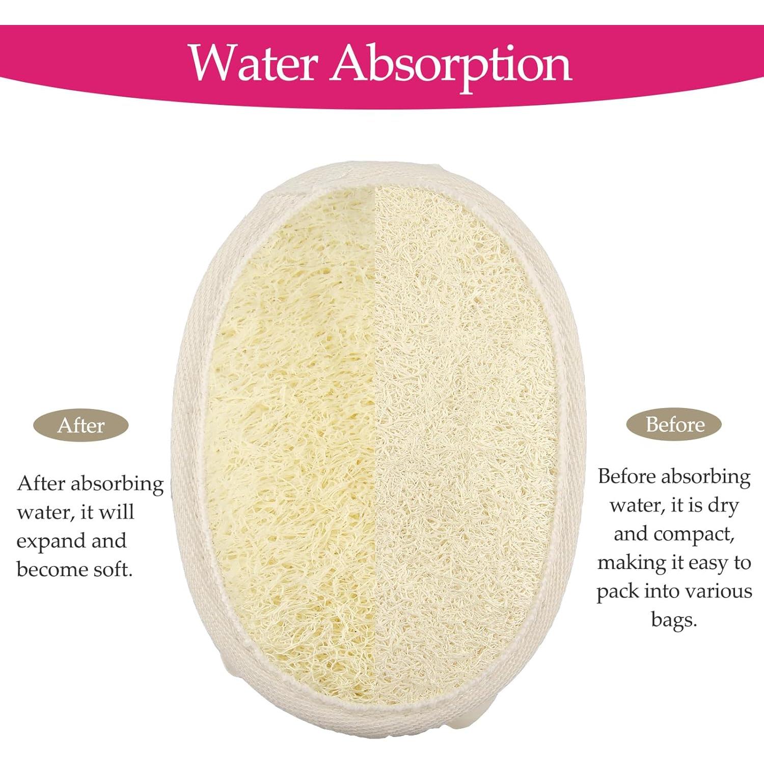 Esponja de Lufa Natural de Viaje NORXUAZE 2 Pcs Exfoliante