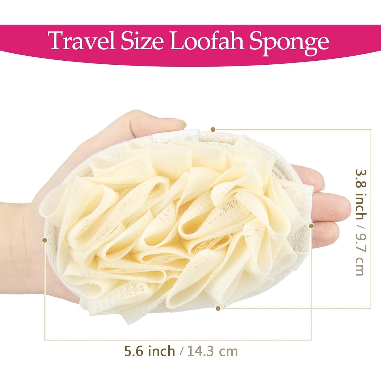 Esponja de Lufa Natural de Viaje NORXUAZE 2 Pcs Exfoliante