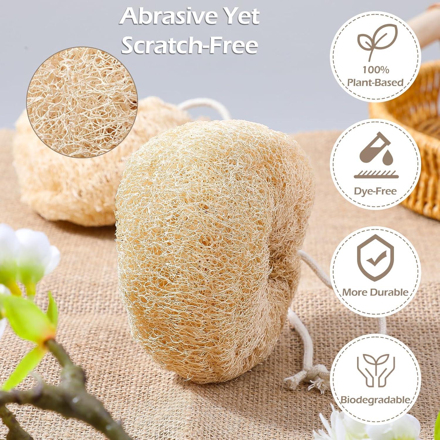 Esponja Natural de Lufa Exfoliante YBEATY 2 Pcs 10x10 cm