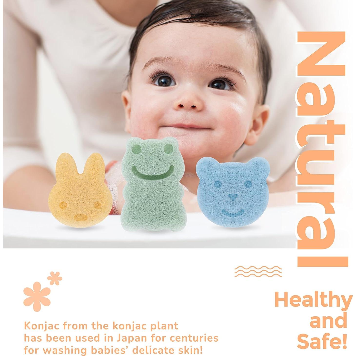 Esponjas de Konjac para Bebés MyHomeBody - Set 3 Piezas