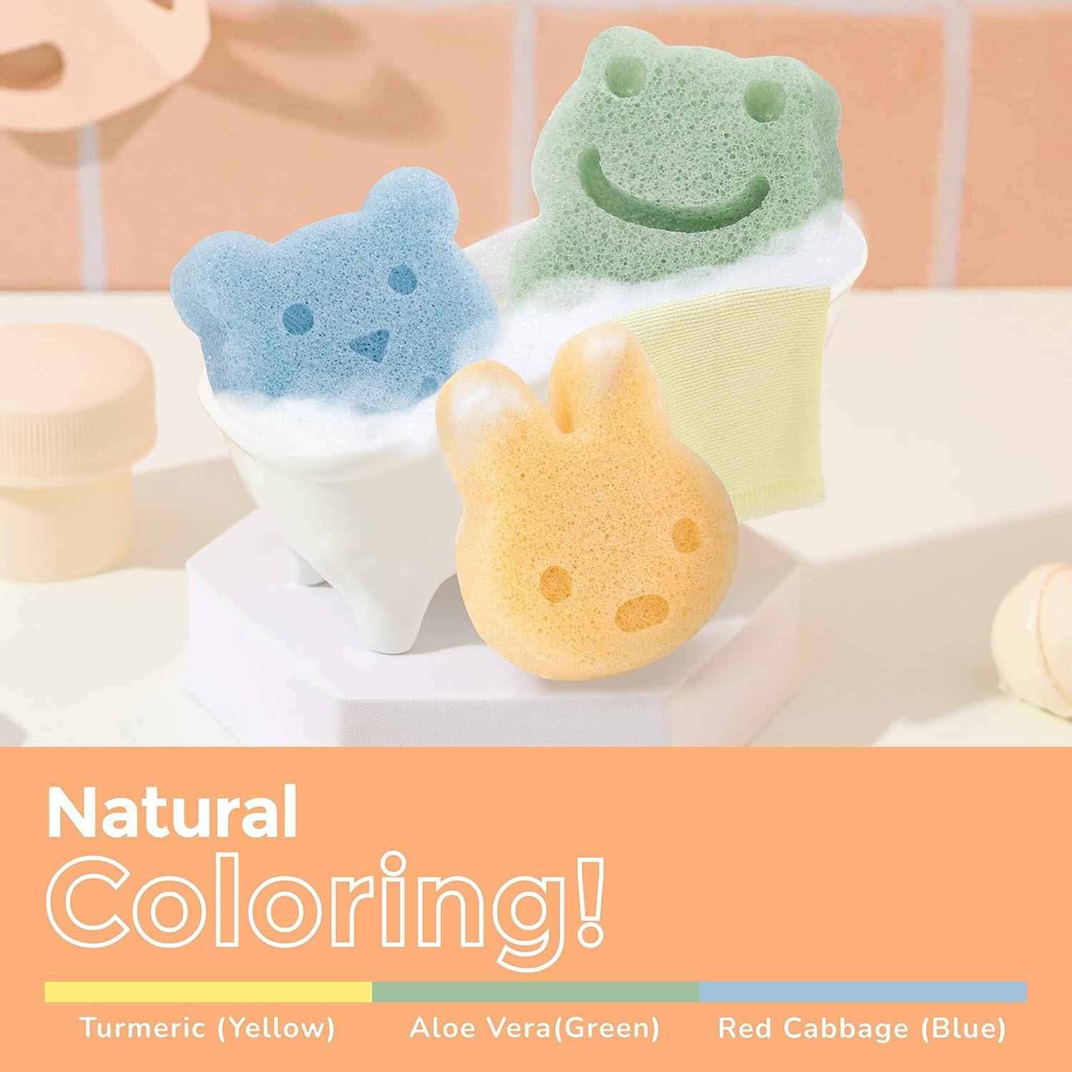 Esponjas de Konjac para Bebés MyHomeBody - Set 3 Piezas