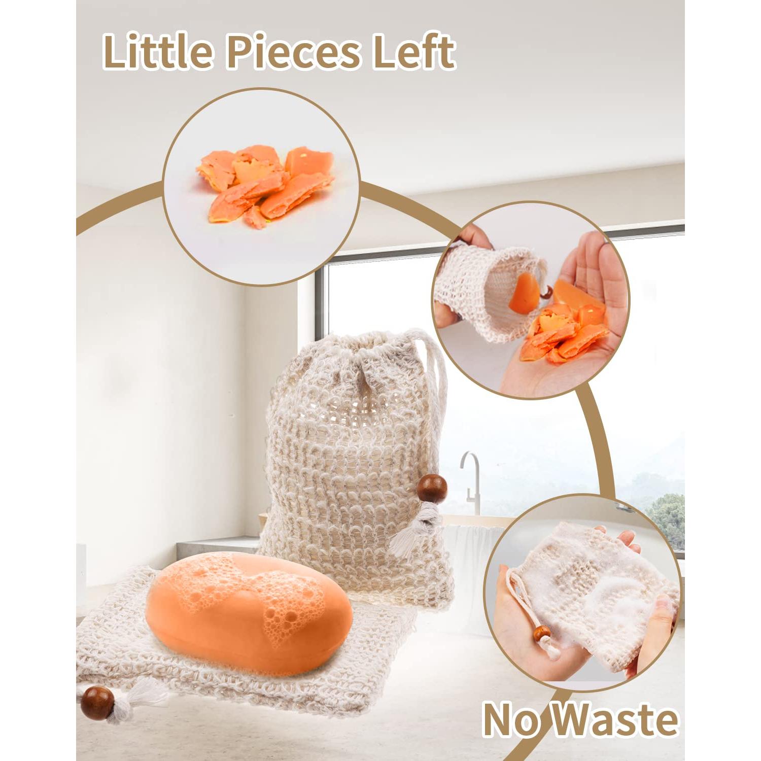 Bolsas de Jabón de Malla Exfoliantes Ycolama 8 Piezas 15x10cm