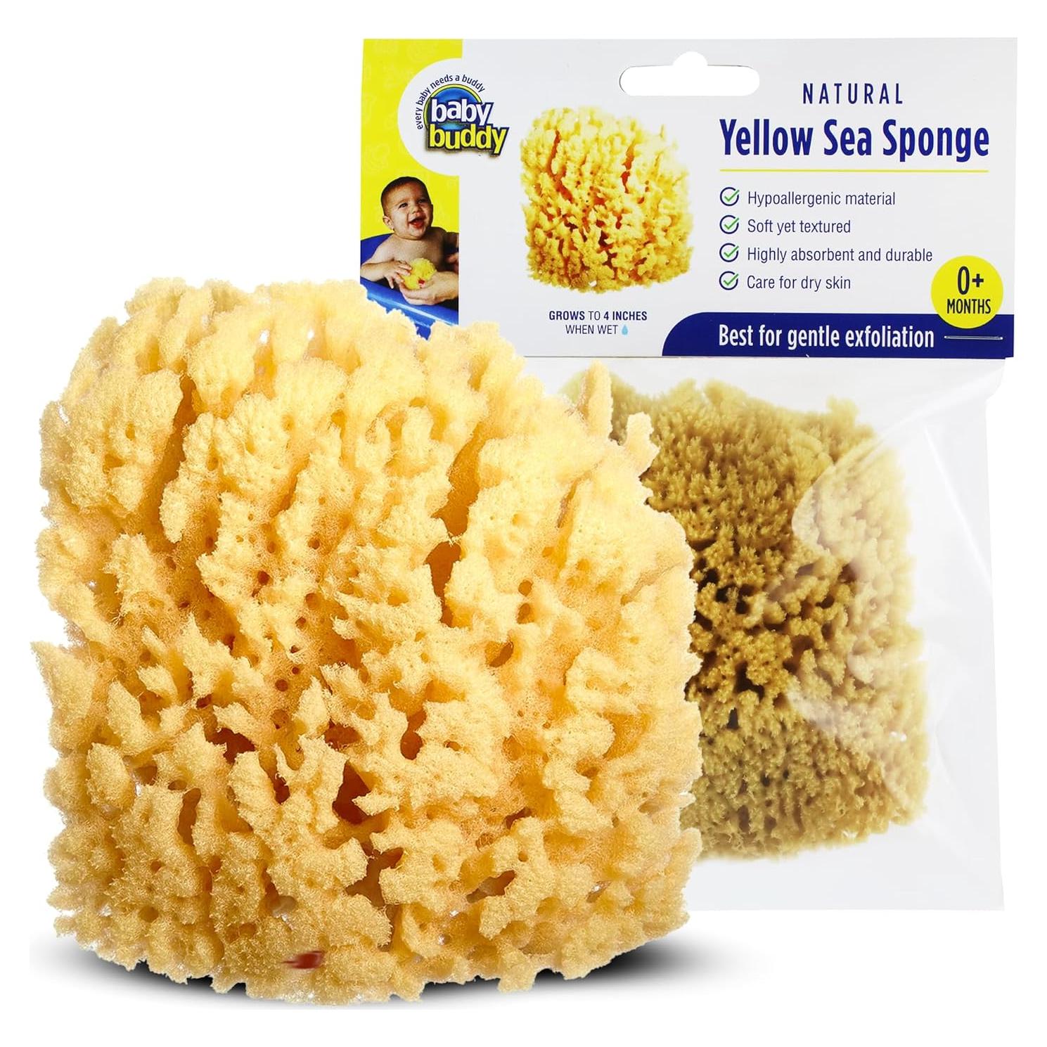 Esponja de Mar Amarilla Baby Buddy Hipoalergénica 1 Cuenta