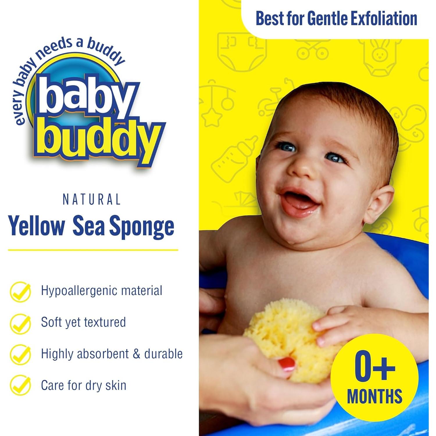 Esponja de Mar Amarilla Baby Buddy Hipoalergénica 1 Cuenta