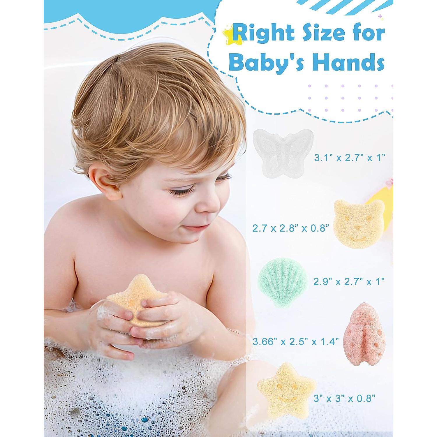 Esponjas de Baño Konjac para Bebés MoHern - 5 Piezas Suaves