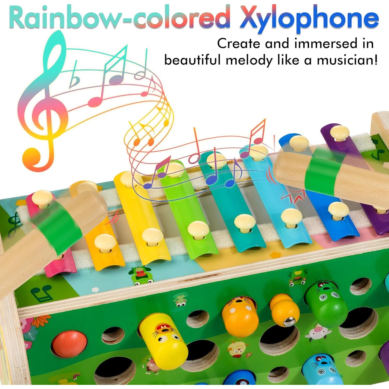 Juego Montessori de Madera 6 en 1 Amtreen para Niños 1-4 Años