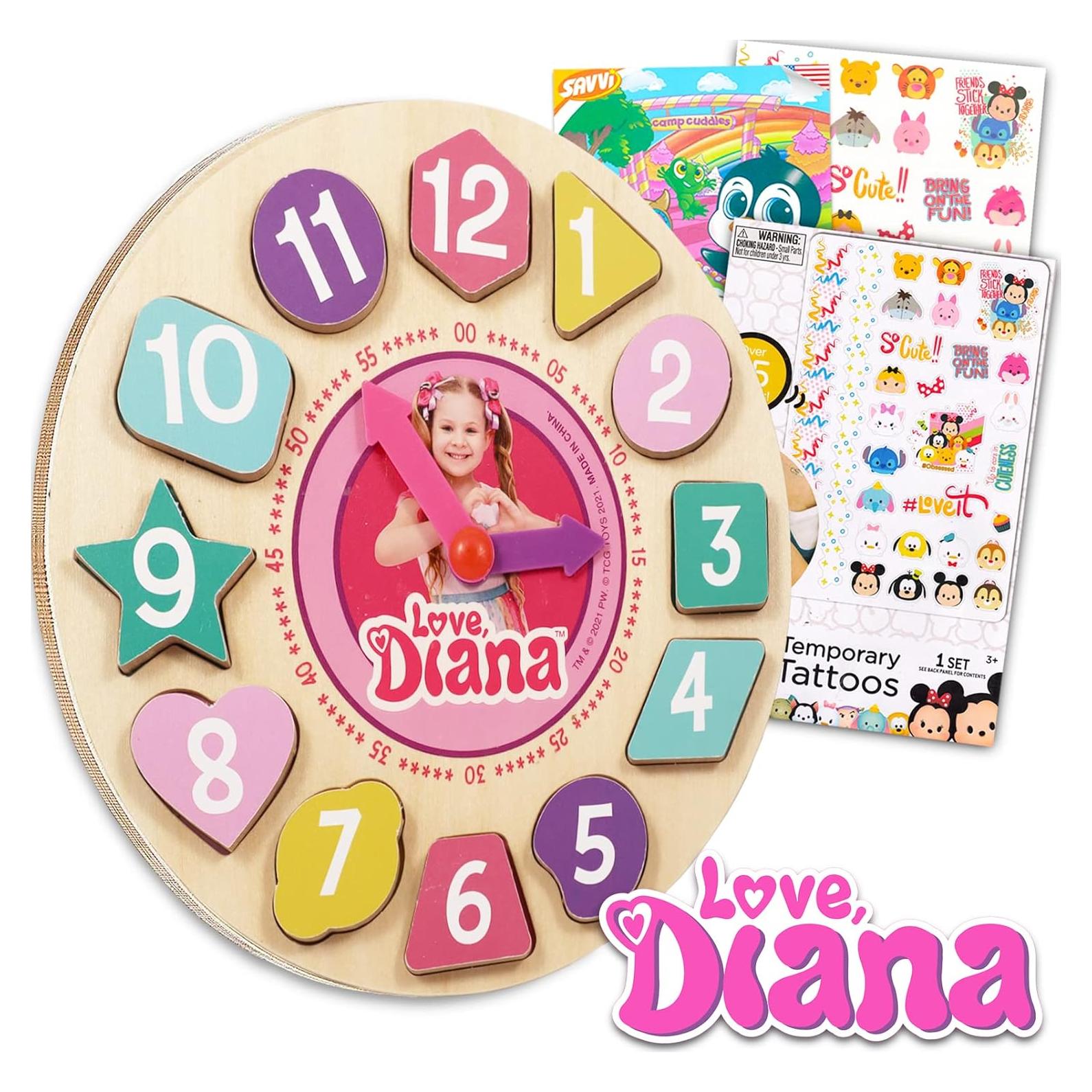 Juego de Rompecabezas de Reloj Love Diana - 5 Piezas Educativas