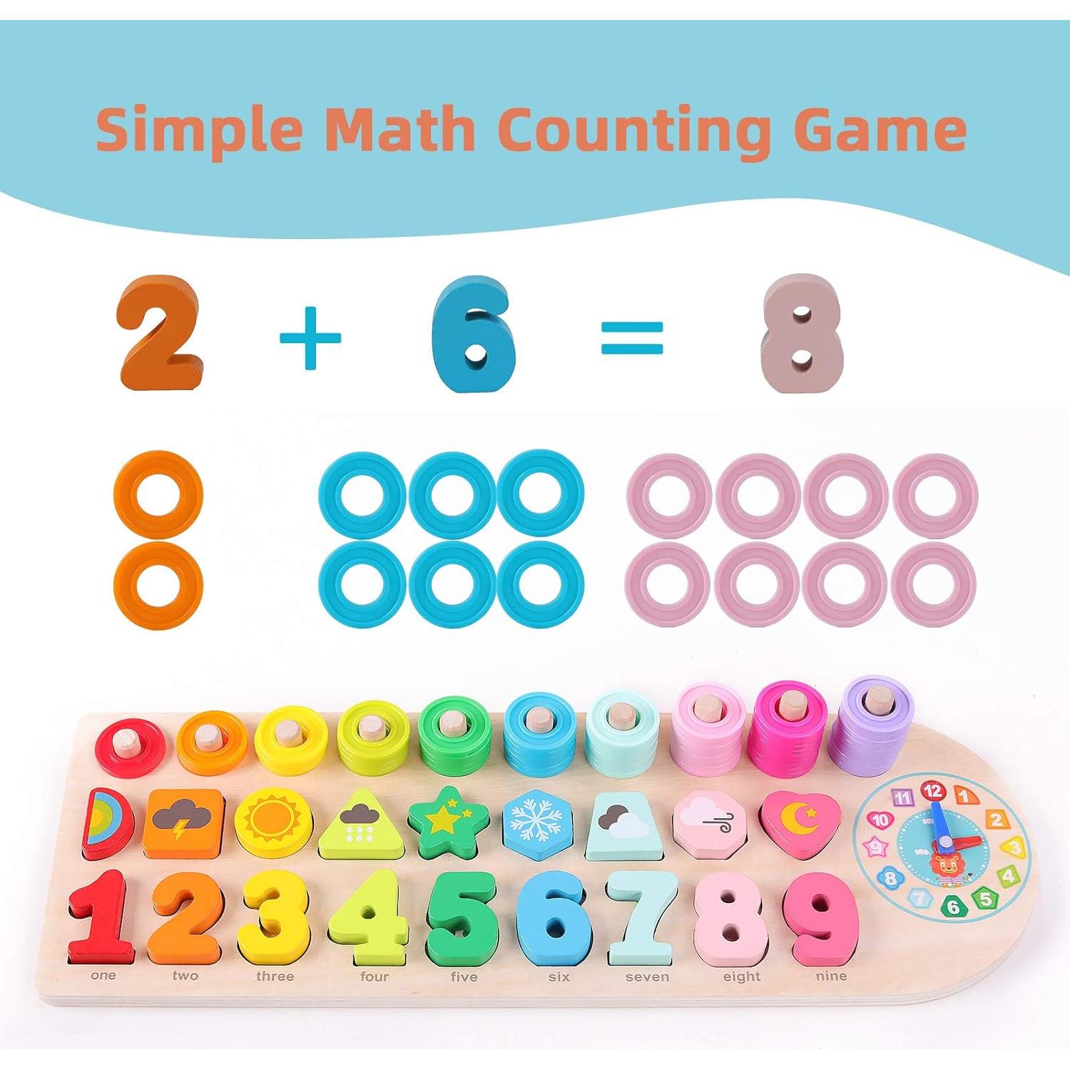 Juguete Educativo Montessori QZMTOY 4 en 1 para Niños 3-5 Años