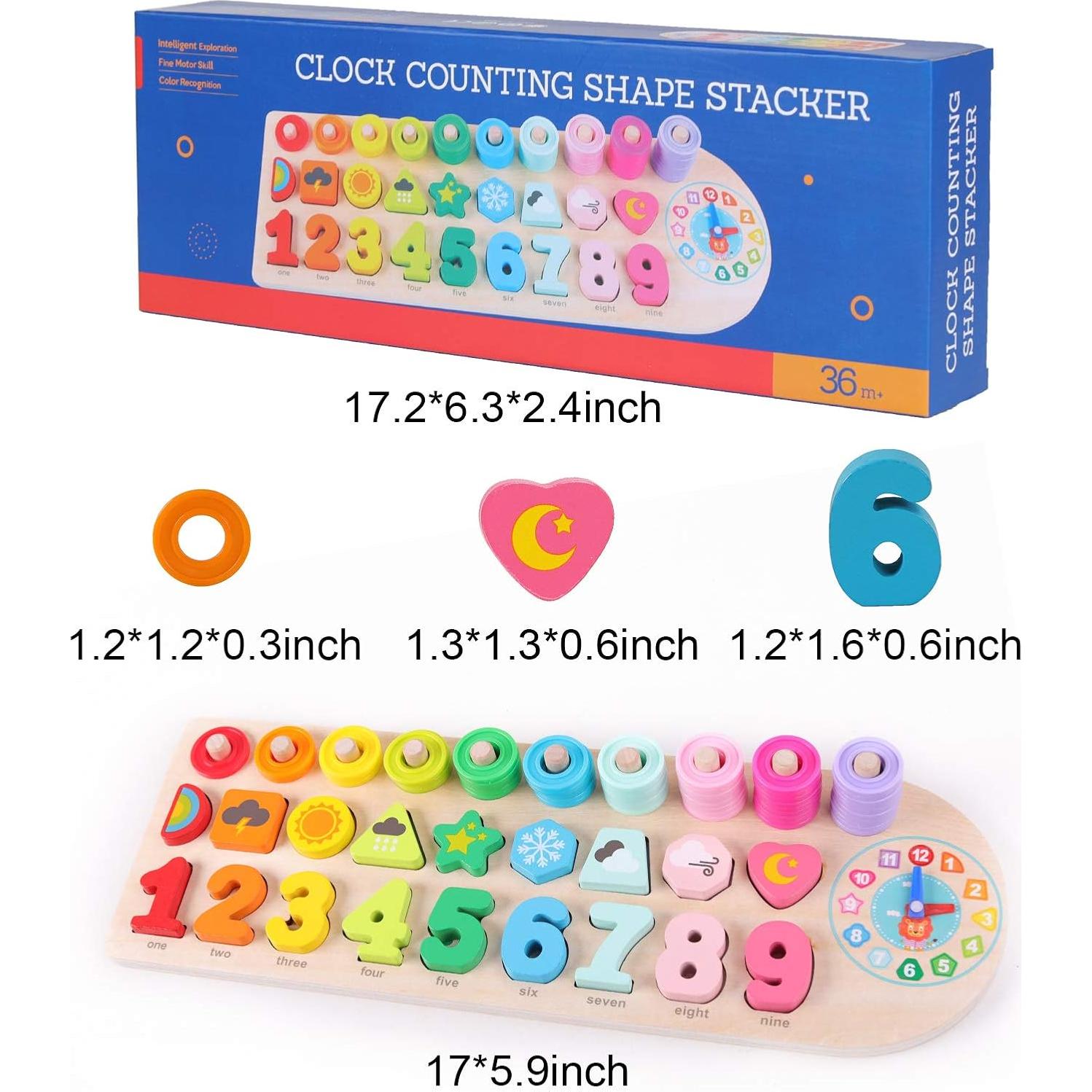 Juguete Educativo Montessori QZMTOY 4 en 1 para Niños 3-5 Años