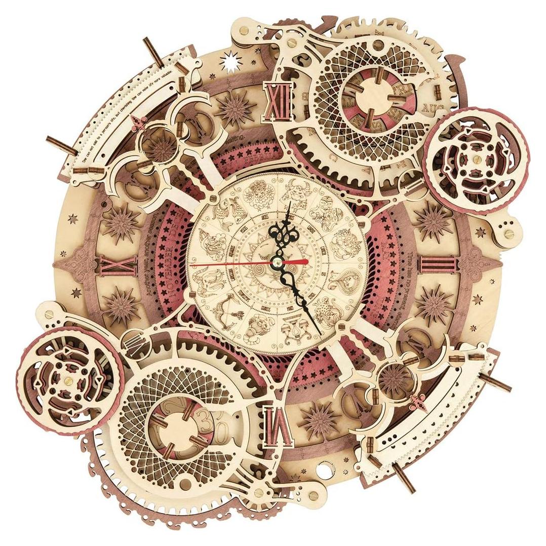 Reloj Puzzle de Madera 3D ROKR Modelo 12" (30.48 cm) DIY