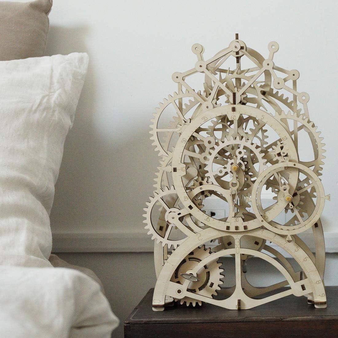 Rompecabezas 3D ROKR Reloj de Péndulo Mecánico de Madera