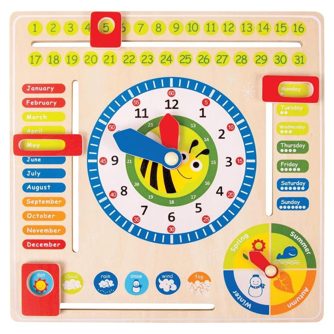 Tablero Educativo de Madera Small Foot 30x30 cm para Niños 3+