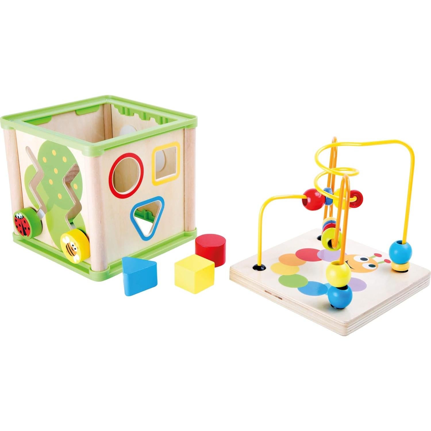 Cubo de Actividad de Madera Small Foot - Juguete 5 en 1 para Bebés