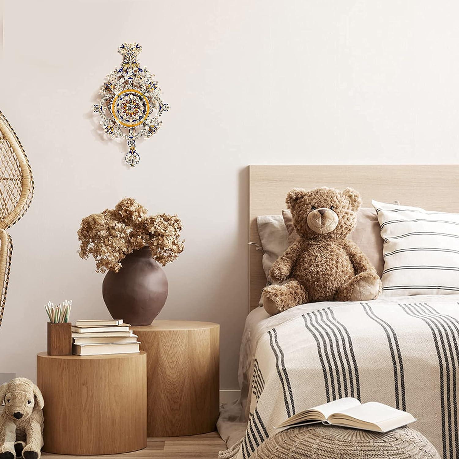 Reloj de Puzzle de Madera 3D Jigtoy Barroco Colgante