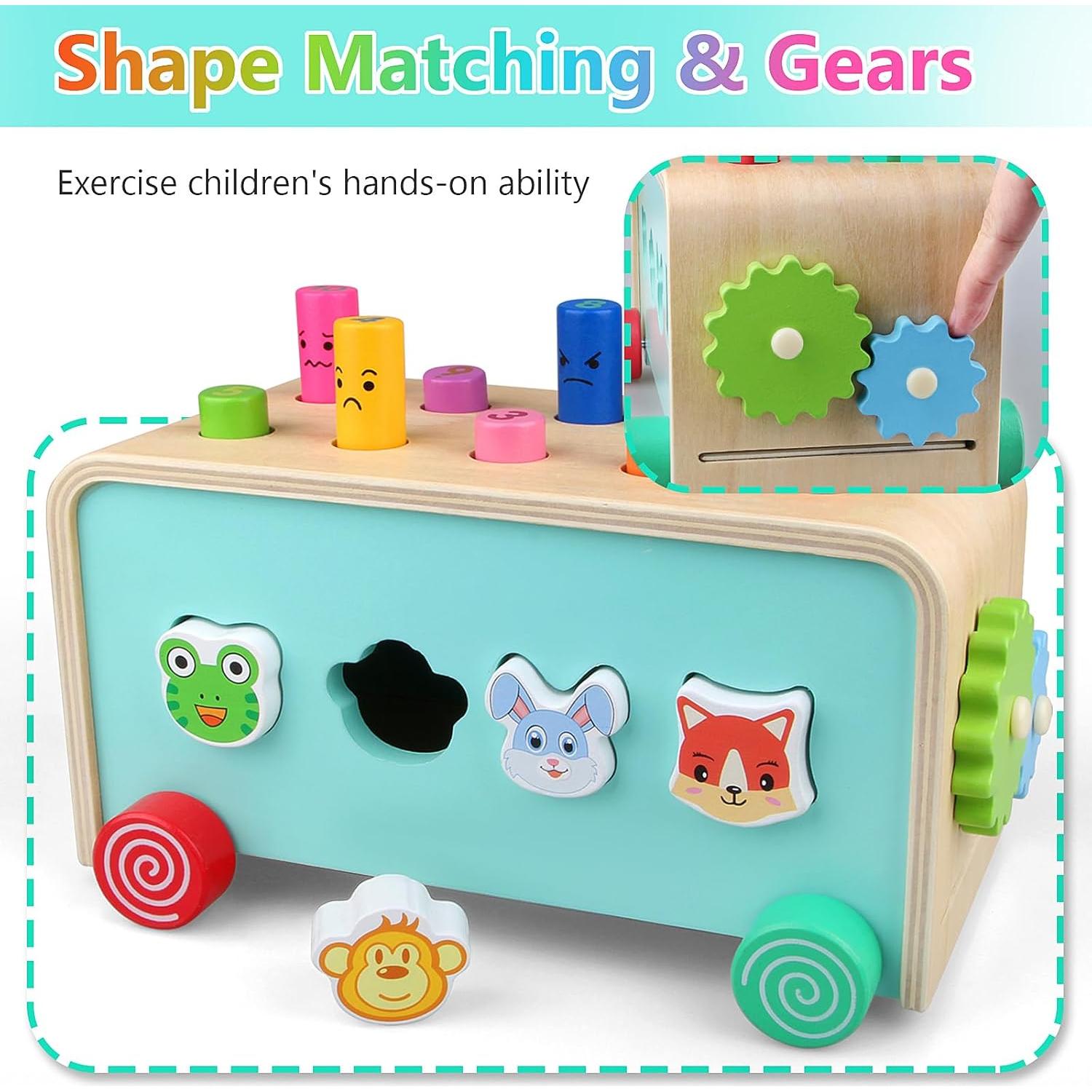 Juguete Educativo Montessori LAAVII Martillo y Xilófono 24 cm