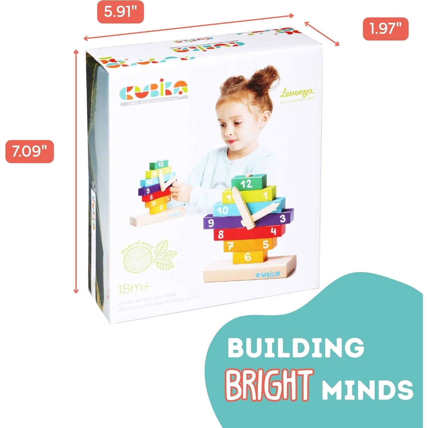 Kit de Reloj de Madera Montessori Wise ELK - Juguete Educativo