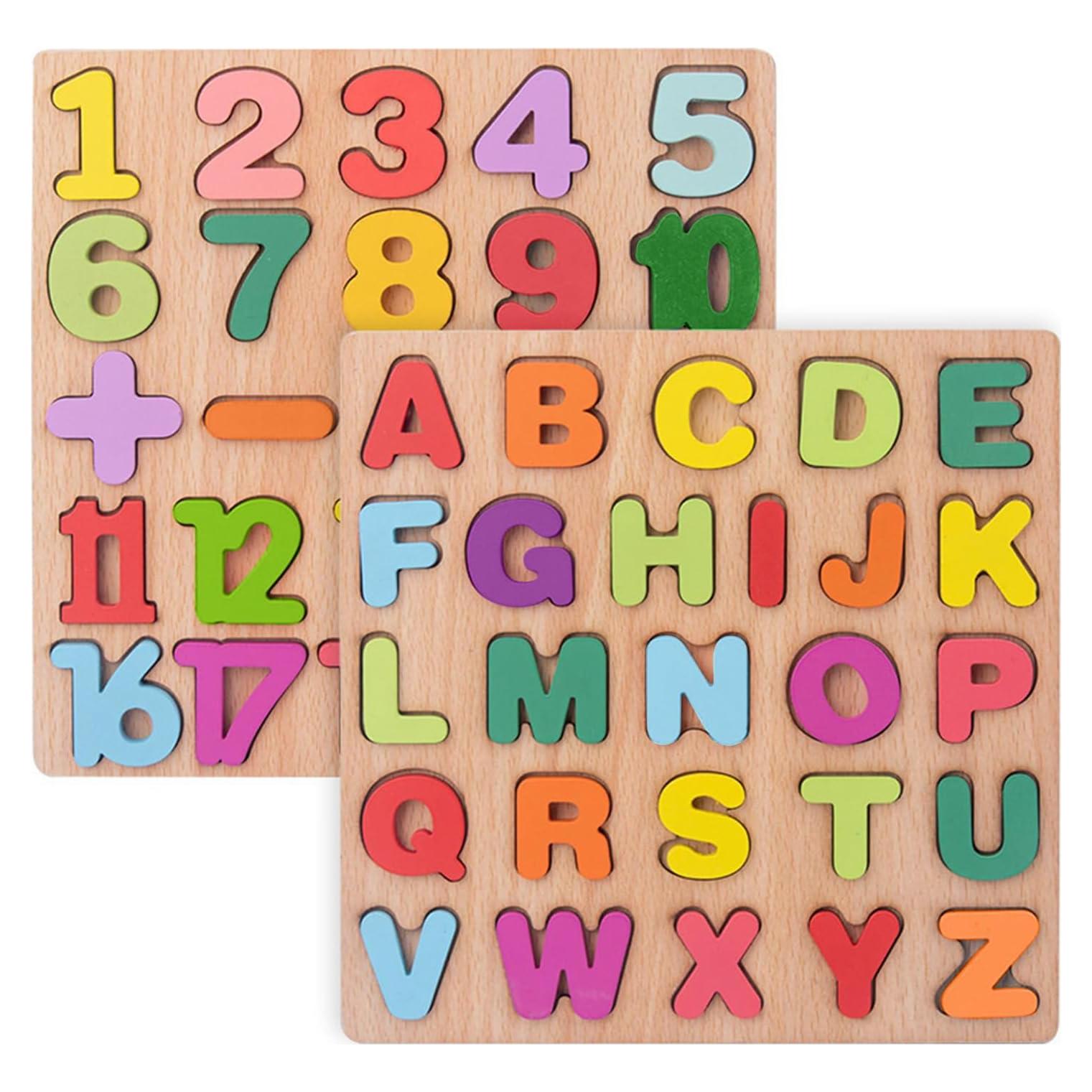 Rompecabezas de Madera Educativo msanya - Alfabeto y Números