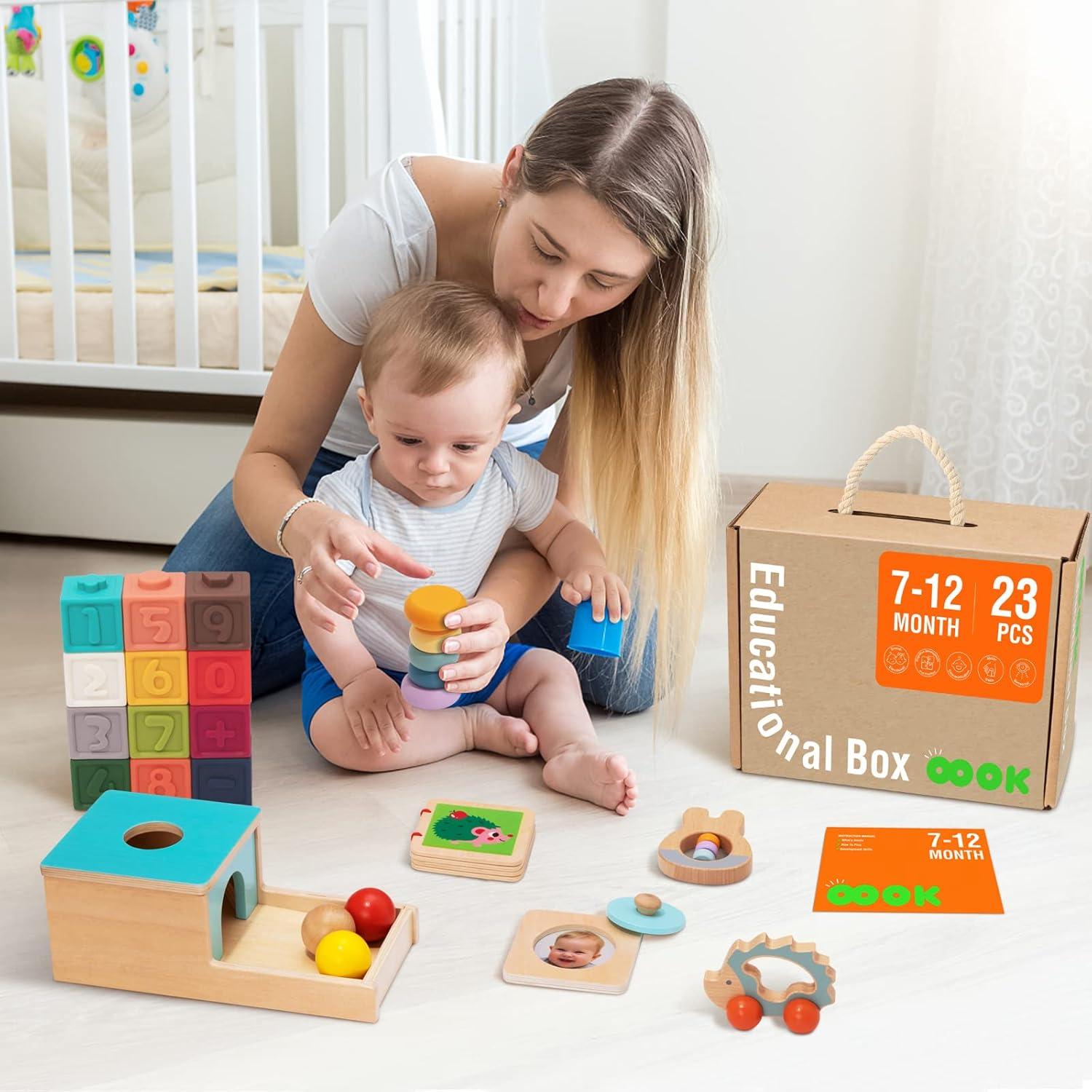 Set Educativo Montessori TOOKYLAND 7-12 Meses Juguetes de Madera